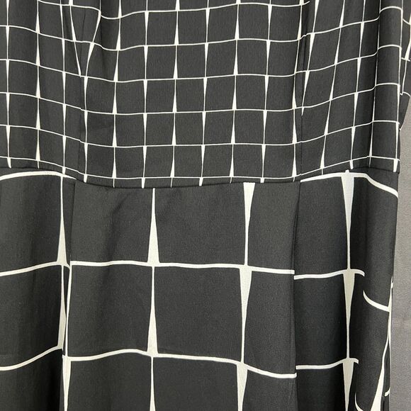 Who What Wear Black White geo print sleeveless dress XS - Picture 3 of 9